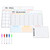 Lurrose 1 Set White Board Refrigerator Magnetic Writing Board Fridge Whiteboard Magnetic Calendar Fridge Writing Board Fridge Planning Whiteboard Plan Magnet Pet Calendar Stickers Movable