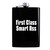 First Class Smart Ass - 8oz Hip Alcohol Drinking Flask, Black