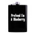 Pretend I'm A Blueberry - 8oz Hip Alcohol Drinking Flask, Black
