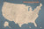 US Skydiving Dropzones Map 24x36 Poster (Tan & Slate Blue)
