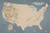 US National Wild & Scenic Rivers System Map 24x36 Poster (Tan & Slate Blue)