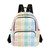 ALAZA Mini Backpack Purse for Women Lightweight Girls Small Size Colorful Buffalo Plaid School Teens College Traveling