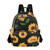 ALAZA Mini Backpack Purse for Women Lightweight Girls Small Size Watercolor Sunflowers Black School Teens College Traveling