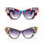 willochra Oversized Diamond Sunglasses Women Rhinestone Cat Eye Sunglasses Vintage Men bling party sunglasses Eyewear (C1&C4)