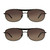 proSPORT Aviator Bifocal Sunglass Sun Readers +2.50 2 Pairs Black Gunmetal Frame Smoke Lens for Men and Women