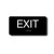 ADA Compliant Exit Sign with Braille (6" x 3" Black)
