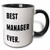 3dRose 213382_4 Best Manager Ever, Letters On A White Background Two Tone Black Mug, 11 oz,