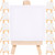 VICASKY 18 Sets Mini Canvases with Easel Decorative Canvas Easel Mini Canvas and Easel Triangle Painting Stand Tiny Painting Canvas Panels Mini House Decor Child Delicate Wood Frame