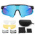 TsujiYa Polarized Sports Sunglasses for Men Women, Cycling Sunglasses with 3 Interchangeable Lenes for Fishing, Running