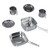 BESPORTBLE 1 Set 6pcs Stainless Steel cookware Camping Cooking Backpacking cookware Utensils Campfire cookware kit Backpack for Camping Hiking Cookware Outdoor Travel pots and Pans