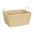 Cheungs Laelia Woven Rope Tapered Rectangular Storage Decorative Basket, Light Brown