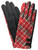 Original USA Womens Red Plaid Stretch Fit Texting & Tech Touchscreen Gloves