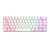 CENGNIAN Portable 60% Mechanical Gaming Keyboard, LED Backlit Compact 61 Keys Mini Wired Office Keyboard with Red Switch for Windows Laptop PC Mac (White)