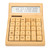 12 Bit Math Calculator with LCD Digital Display, Big Button, Desktop Bamboo Calculator, Support Solar Powered & Battery Powered, Simple Calculator for School, Home, Office