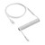CableMod Artisan Coiled Keyboard Cable (Glacier White, Slimline, USB A to USB Type C, 150cm)