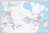 North America Ski Resorts Map 24x36 Poster (White & Light Blue)