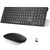 Rechargeable Wireless Keyboard Mouse, UrbanX Slim Thin Low Profile Keyboard and Mouse Combo with Numeric Keypad Silent Keys for ?LG ?75NANO90UNA TV - Black
