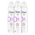 Dove 0 percent Deodorant Spray For 48 Hour Protection Coconut and Pink Jasmine Aluminum Free Deodorant 4 oz 3 Count, White, 4 Ounce (Pack of 3)