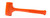 Capri Tools 10098 C098 Dead Blow Hammer Orange Pu, 3 lb