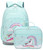 Abshoo Cute Kids Backpack For Girls Kindergarten Elementary Unicorn School Backpacks Set with Lunch Box (Unicorn Teal)
