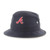 '47 MLB Team Color Core Bucket Hat, Adult One Size Fits All (Atlanta Braves)