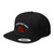 Custom Snapback Hats for Men & Women Red Rose Embroidery Acrylic Flat Bill Baseball Cap Black Personalized Text Here