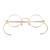 Agstum Retro Round Optical Rare Wire Rim Glasses Frame A2010 (Gold, 43)