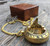 Nautical Decorative Wooden Box Sundial Compass Retro Collectable Shiny Brass Item Compasses