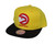 Mitchell & Ness Atlanta Hawks Core Basic Snapback Adjustable Hat Cap - Yellow and Black