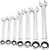 ZzzaNa Double Open Ended Spanner Wrench Nut Wrench,Chrome Vanadium Steel Ring Ratchet Wrench Reversible Ends Metric 6mm - 32mm Dual Ratchet Combination Spanner 1p or Set Wrenches (Size : 16mm)