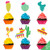 70 Pcs Fiesta Cupcake Toppers Mexican Fiesta Party Cake Decoration Maraca Sombrero Cactus Party Cake Picks