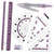 VILLCASE 4 Sets Ruler Set Professional Geometry Protractor Drawing Stationery Supply Kit Measurement Tool Compass Drawing Triangle Ruler Multifunction Student Wrought Iron Square Foot