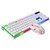 MERRYHAPY Set Ergonomic Gaming Keyboard Wireless Keyboard Mechanical Feeling Keyboard Compact Ergonomic Keyboard Backlight Wired Keyboard Wire Mouse Computer USB Mouse Accessories Led White