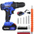 Cordless Drill with Battery and Charger,21V Electric Drill Cordless Power Drill Set with Dual-Speed, 25+1 Positions,3/8" Chuck 389 In-lbs Torque DIY Repair Power Tool Combo Kits with 26pcs Drill Bits