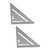 NUOBESTY 2pcs Triangular Ruler Angle Aluminum Square Layout Square Tool Protractor The Frame for rafters Carpentry Squares Rafter Square framing Square Tool Aluminum Alloy Hand Tools Guitar