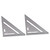 Ciieeo 2pcs Triangular Ruler Engineering Triangle Ruler Layout Square Tool Carpentry Squares protractors Frames for rafters Square Frame Angle Protractor Hand Tools Box Aluminum Alloy