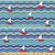 Ambesonne Nautical Fabric by The Yard, Simplistic Design Sail Boats on Abstract Wavy Background in Aqua Color Palette, Decorative Fabric for Upholstery and Home Accents, 2 Yards, Multicolor