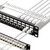 iwillink 12 Port RJ45 Through Coupler Cat7 Patch Panel STP Shielded with Back Bar, Wallmount or Rackmount, Compatible with Cat5, Cat5e, Cat6, Cat6A, Cat7 Cabling