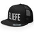 RIVEMUG El Jefe Trucker Hat High Crown Flat Bill Adjustable Cap Black