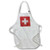 3dRose National Flag of Switzerland Painted onto a Brick Wall Swiss - Medium Length Apron, 22 by 24-Inch, with Pouch Pockets (apr_155183_2)