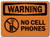 Warning Sign - No Cell Phones - 10" X 14" OSHA Safety Sign
