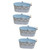 Happyyami 4 Pcs Daisy Tin Flower Bucket Rustic Decorative Vase Pots for Plants Flower French Vases Galvanized Metal Bucket Planter Rustic Metal Planters Tin Bucket Pot Plant Basin Rural Iron