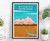 PERA PRINT Retro Style Travel Poster, Wyoming, Vintage Rustic Poster Print, Home Office Wall Decoration, Wyoming State Map Poster - 24 * 36 Inches