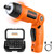 DOVAMAN DES01A Electric Screwdriver, 4V MAX Cordless Screwdriver w/ 31 Bits, 6 Torque, 3-Position Handle, Magnetic Bits Chuck, LED & Flashlight, USB Rechargeable, Power Screwdriver w/Accessories Case