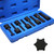 JEUCLEL 8PCS Torx Star 6 Point Impact Bit Socket Set, T30 T40 T45 T50 T55 T60 T70 T80 1/2-Inch Impact Drive Allen Socket Kit, Cr-Mo Steel Lengthen Hex Screwdriver Socket Adapter