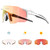 KAPVOE Photochromic Cycling Glasses Sports Sunglasses Clear UV400 Protection Women Men Bike Goggles Running MTB BMX Bicycle Fishing Riding Golf Driving Softball Baseball 05 Red