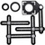 ACGrade Multi-Angle Measuring Ruler, Multi-Angle Measuring Ruler 12 Side Hole Positioning Aluminum Alloy Multi-Angle Measuring Ruler Template Tool Multi-Angle Measuring Ruler Drilling Locator