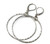 Salish Sea Inspirations Hammer Textured Lever-back Hoop Earrings (Silver 1.5" Diameter)