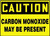 CAUTION CARBON MONOXIDE MAY BE PRESENT 7" x 10" Dura Aluma-Lite Sign