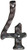 NACH JS-RUSTICNUMBER House Address Number - #4, Rustic, Cast Iron, 5.5"